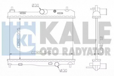 KALE OTO RADYATOR 356100 -  Радиатор, охлаждение двигателя
